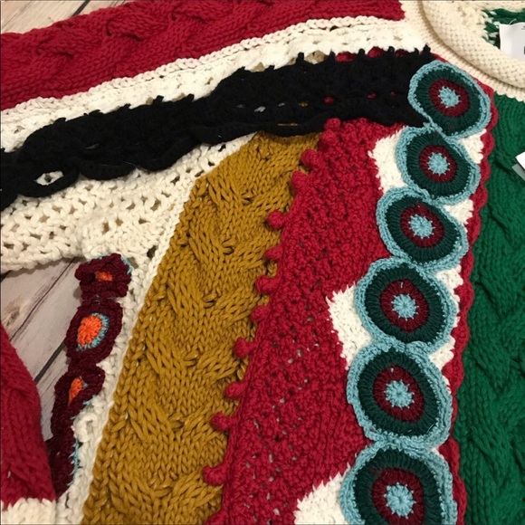 Zara | NWT Multicolor Chunky Cable Knit Sweater - Picture 3 of 8